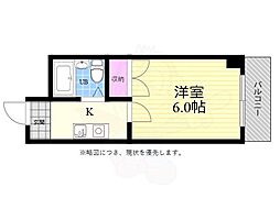 広島電鉄6系統 舟入幸町駅 徒歩2分の賃貸マンション 3階1Kの間取り