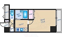 広島電鉄2系統 銀山町駅 徒歩3分の賃貸マンション 5階1Kの間取り