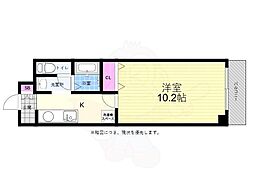 ベルパッソ牛田 3階1Kの間取り