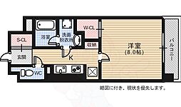 広島電鉄2系統 福島町駅 徒歩14分の賃貸マンション 5階1Kの間取り