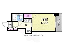 グランデール横川 1Kの間取図画像