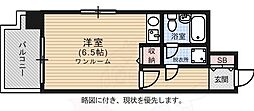 朝日プラザ横川駅前 8階ワンルームの間取り