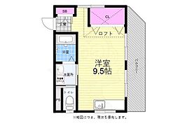広島電鉄8系統 横川駅 徒歩2分の賃貸マンション 3階ワンルームの間取り