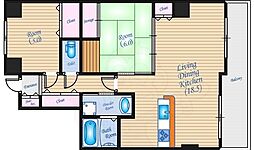 EFT-牛田東 1階2LDKの間取り