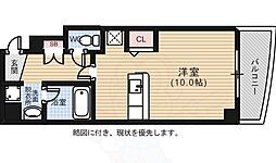 広島電鉄1系統 鷹野橋駅 徒歩3分の賃貸マンション 4階ワンルームの間取り