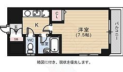 広島電鉄1系統 鷹野橋駅 徒歩4分の賃貸マンション 5階1Kの間取り