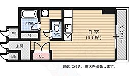 米田ビル ワンルームの間取図画像