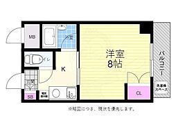 GRACIEUX河原町（旧グラシオンカワラマチ 4階1Kの間取り