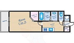 広島電鉄9系統 白島駅 徒歩3分の賃貸マンション 12階1Kの間取り