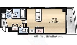広島電鉄1系統 鷹野橋駅 徒歩3分の賃貸マンション 3階ワンルームの間取り