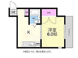 メイク第2ビル 1Kの間取図画像