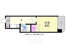 JR山陽本線 向洋駅 徒歩16分の賃貸マンション 3階1Kの間取り