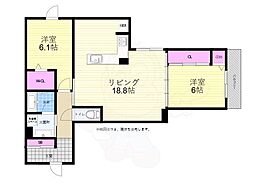 広島高速交通アストラムライン 牛田駅 徒歩7分の賃貸アパート 1階2LDKの間取り
