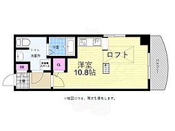 KatayamaBLDG21 11階ワンルームの間取り