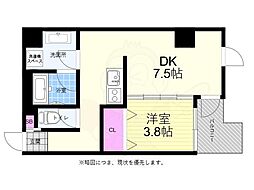 広島電鉄6系統 舟入町駅 徒歩4分の賃貸マンション 2階1DKの間取り