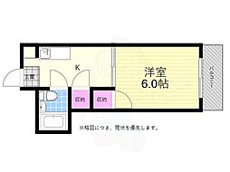 長谷川ビル 1Kの間取図画像