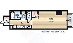 アーバングレース広島 11階1Kの間取り