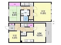 JR山陽本線 宮島口駅 徒歩9分の賃貸アパート 2階3LDKの間取り