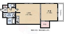 広島電鉄6系統 土橋駅 徒歩3分の賃貸マンション 11階1LDKの間取り