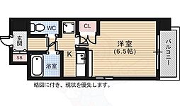 エステートベネフィット5フルタ 2階1Kの間取り