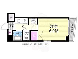 広島電鉄1系統 鷹野橋駅 徒歩3分の賃貸マンション 8階1Kの間取り