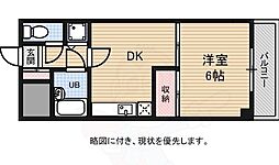 房尾本店三篠ビル 7階1DKの間取り