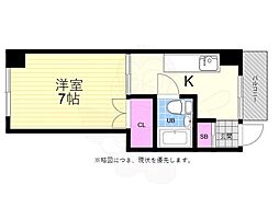陽光ビル 1Kの間取図画像