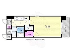 広島電鉄5系統 比治山下駅 徒歩13分の賃貸マンション 3階1Kの間取り