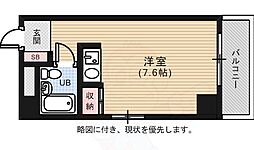 JR山陽本線 横川駅 徒歩2分の賃貸マンション 3階ワンルームの間取り
