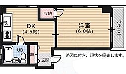 パークサイド広瀬 3階1DKの間取り