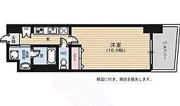 広島電鉄5系統 比治山橋駅 徒歩10分の賃貸マンション 19階1Kの間取り