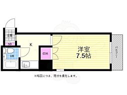 奥田マンション 1Kの間取図画像