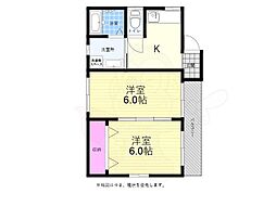 アイランドビル14 2階2Kの間取り