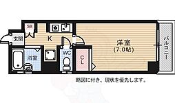 セブンビル 1Kの間取図画像