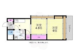 田渕ビル 2Kの間取図画像