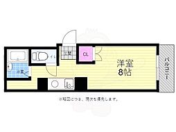 リボンビル金屋町 ワンルームの間取図画像