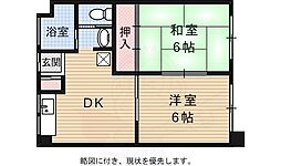 マンションシバタ 2DKの間取図画像