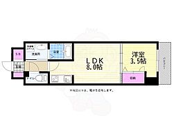 JR山陽新幹線 広島駅 徒歩11分の賃貸マンション 11階1LDKの間取り