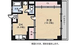 美和ビル 1DKの間取図画像