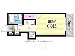 グランデール横川 ワンルームの間取図画像