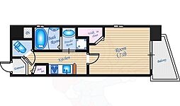 ステイサム舟入中町 1Kの間取図画像