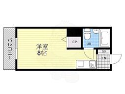 サンコート楠木 ワンルームの間取図画像