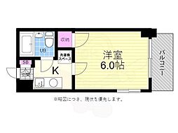 ダイアパレス比治山パークサイド 1Kの間取図画像