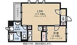エスパシオ昭和町 1LDKの間取図画像