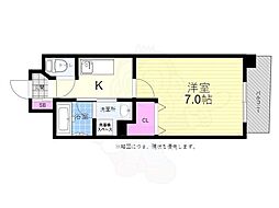 veloce4 1Kの間取図画像