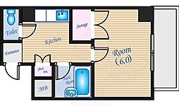 フラットモール 1Kの間取図画像