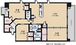 レジデンス大手町五丁目 3LDKの間取図画像