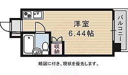 第2奥田ビル ワンルームの間取図画像