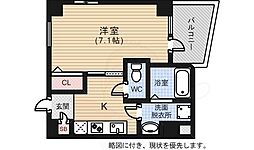 LIFEMENT国泰寺3 1Kの間取図画像