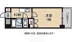 エミネンスオクダ 1Kの間取図画像